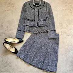 FRAGILE ツイードノーカラージャケットスーツ セットアップ セレモニー