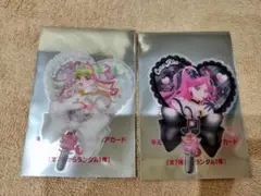 2枚セット　うちわ型クリアカード　キミとアイドルプリキュア♪　キッス　ズキューン