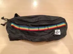 CHUMS　チャムス　レインボーストライプ ブラックショルダーバッグ