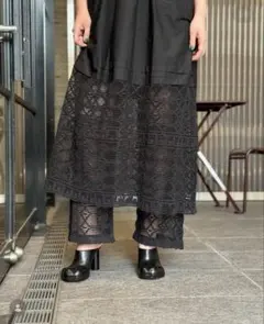 新品ユノイア フリルラインスカート 黒 - メルカリ