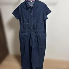 デニムショートスリーブオールインワン