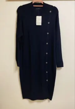 新品YECCA VECCA イェッカヴェッカ釦デザインハイネックニットワンピース