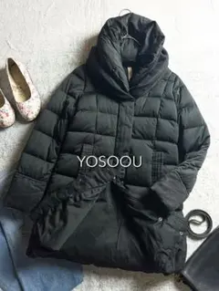 【YOSOOU】ヨソオウ ショールカラーダウンコート ブラック 2