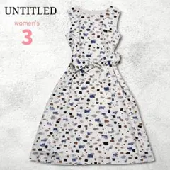主役級 【アンタイトル】ノースリーブワンピース Aライン サイズ3 リボン 美品