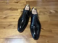 BOSS HUGO BOSS イタリア製 型押しレザー ドレスシューズ 黒 9