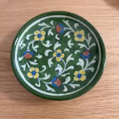 インド　ジャイプール　ブルーポタリー　小皿