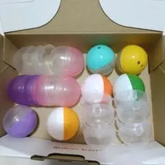 【まとめ売り】ガチャガチャ 空カプセル/カラフル透明/色々なサイズ15個