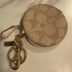 coach コーチ コインケース ベージュ ホワイト ゴールド