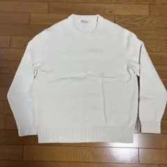 最終値下げ ZARA クルーネック ニット セーター L クリーム色 長袖