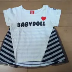 BABYDOLL ハートロゴ Tシャツ 　チュニック　110のサムネイル