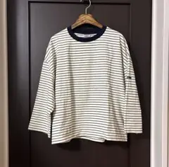 美品＊オーシバル＊ワイドクルーネック七分袖Tシャツ