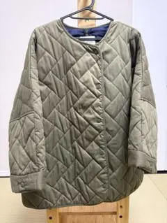 キルティングジャケット　ノーカラー　フリークスストア