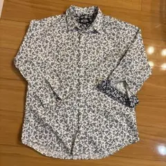 BEAMS ビームス 長袖シャツ 花柄 ネイビー ホワイト Lのサムネイル