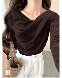 GRL ベロアドレープトップス グレイル