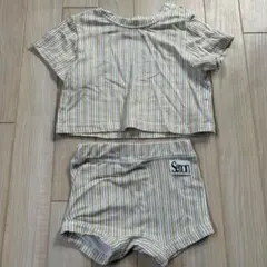Semon Apartment リブボーダー セットアップ ノースリーブ ブルマ 
