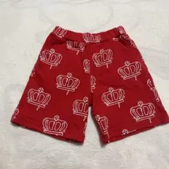 赤 王冠柄 半ズボン 100cm