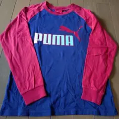 PUMA 長袖カットソー 140 ネイビー/レッド