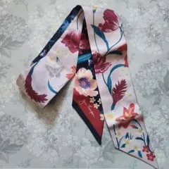 Jin Thompson 花柄リボン型スカーフ