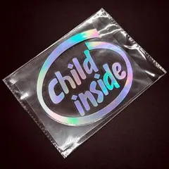 匿名配送 Child inside カーステッカー ホログラム 車 子供 シール