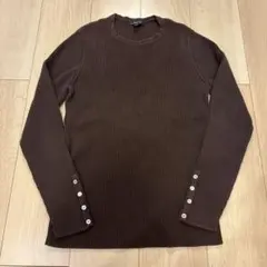も*な様 Lands' End ブラウンリブセーター Lのサムネイル