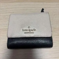 kate spade 三つ折り財布 黒とベージュ