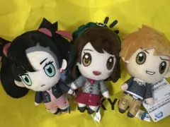 ポケモンマスターズ EX ぬいぐるみ～グリーン・ユウリ・マリィ　３種コンプセット