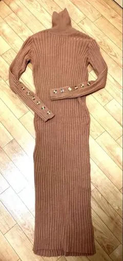 Re:EDIT リエディ　リブニットワンピース　タートルネック　Mサイズ