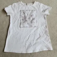 ラポシェビシュキュイ☆刺繍入りホワイトTシャツ 130のサムネイル