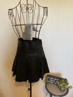 チ*ズ様 新品未使用　ベルト付　フェイクレザー　プリーツミニスカート　平成ギャル