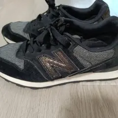 New Balance スニーカー ブラック/グレー 23センチ