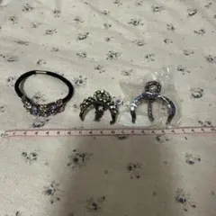 多色ストーン装飾ヘアアクセサリーセット