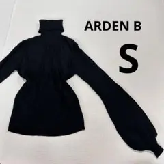 ARDEN B タートルネック ニット ブラック ボリューム袖 ゆったり高見えのサムネイル