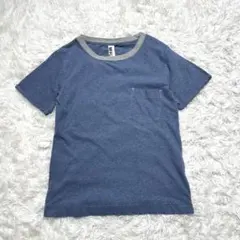 【美品】MHL. エムエイチエル ポケットTシャツ ブルー×グレー サイズIIのサムネイル