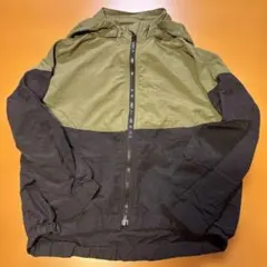 フード付きジャケット オリーブグリーン×黒