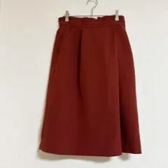 【38】ロペ タック入り フレアスカート ボルドー系 手洗い可のサムネイル