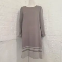 COMME CA 異素材切り替えウール混ワンピース　9