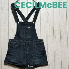 CECILMcBEE サロペット デニム オーバーオール　ショートパンツ