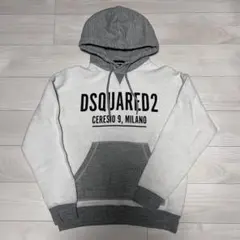 ディースク パーカー フーディー M 起毛　グレー ホワイト