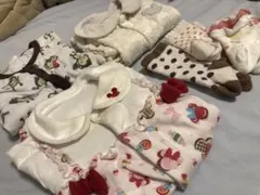 【処分SALE】ベビー服 ロンパースセット（スイーツ柄・猿柄）