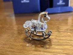 SWAROVSKI ロッキングホース 木馬 置物 ブルーハート - メルカリ