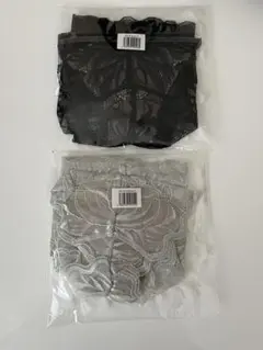 すん様専用　momoful レースショーツ 2枚セット ブラック シルバー