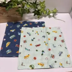 ハンドメイド　ガーゼハンカチ2枚セット★男の子　車B