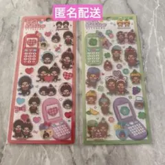 【正規品】モンチッチ 平成はっぴーフォン　ステッカー　もんちっち　シール　２種