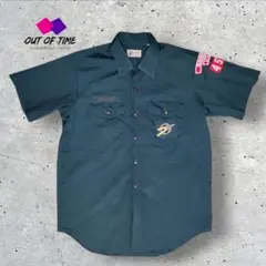 60s70sUSA製ボーイスカウトオフィシャルシャツ刺繍ワッペンダークグリーン