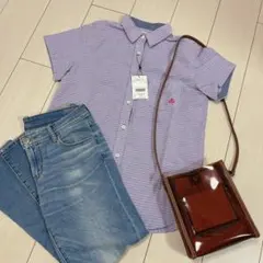 ロデオクラウンズ ボーダー ポロシャツ Tシャツ