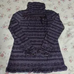 axes femme リボン付き　 タートルネック