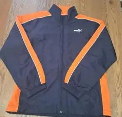 PUMA ネイビー/オレンジ ジャージ上