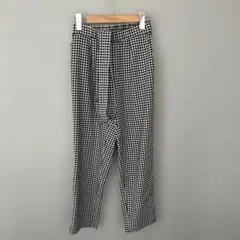 ギンガムチェック テーパードパンツ ウエストゴムのサムネイル