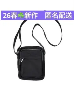 3coins 26年春新作♡ はっ水ミニショルダーバッグ　ブラック黒　撥水加工