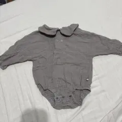 グレー コットンロンパース 70cm teteatete